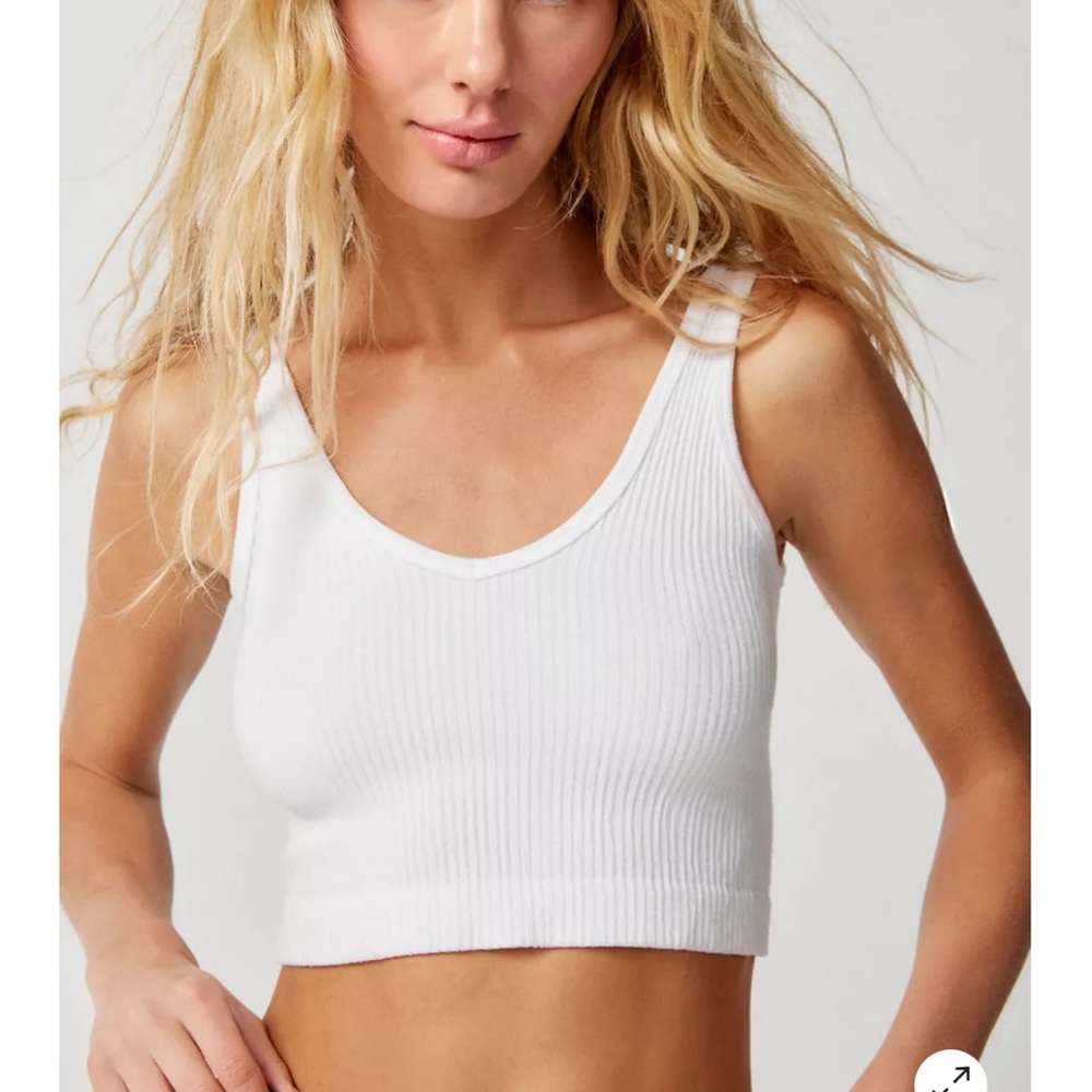 Urban Outfitters Out From Under Drew Seamless Ribbed Bra Top White Small